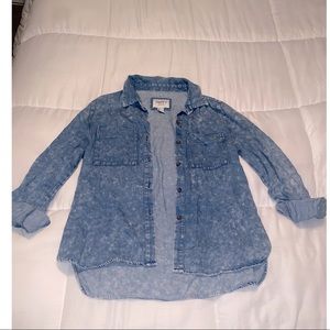 Soft Blue Jean Button Down Shirt